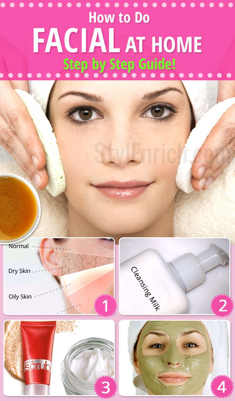 At home on sale facial steps