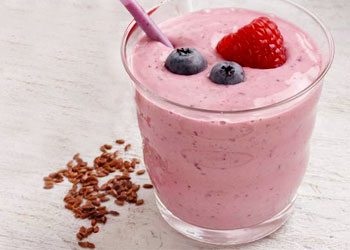 Flaxeed-berry-smoothies