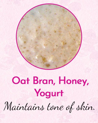 Oat Bran, Honey, Yogurt and Olive Oil Face Mask