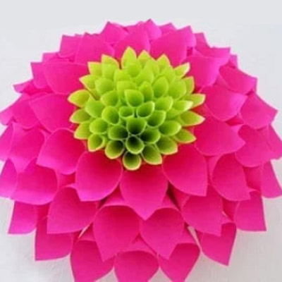 Paper Dahlia Flower Craft