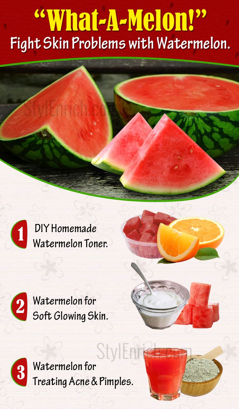 watermelon benefits : banish away 5 skin problems with