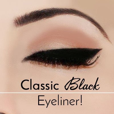 Black Eyeliner Makeup for Green Eyes