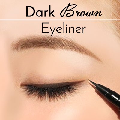 Dark Brown Eyeliner Makeup for Green Eyes