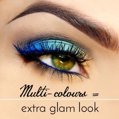 Multi-colours Makeup for Green Eyes