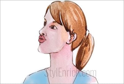 Lips pull to lose weight in face