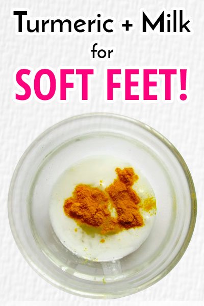 Turmeric and Milk Scrub for Soft Heels