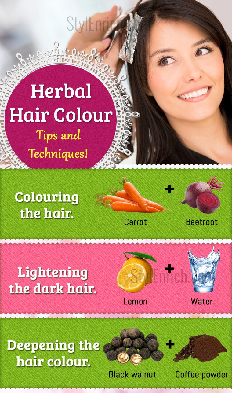 Herbal hair color tips