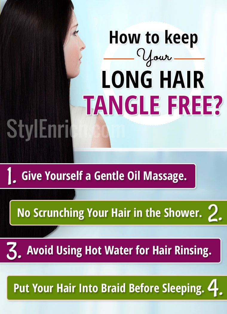 How to keep long hair tangle free