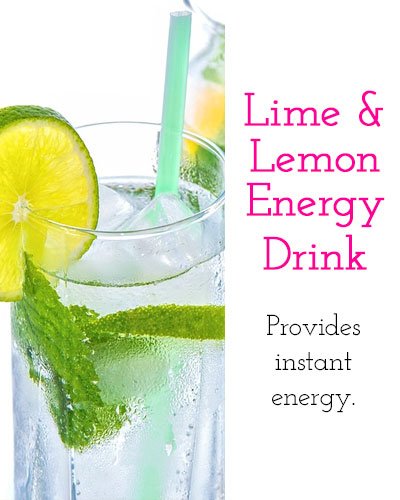 Lime and Lemon Healthy Energy Drink