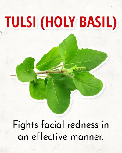 Tulsi Water to Overcome Facial Redness