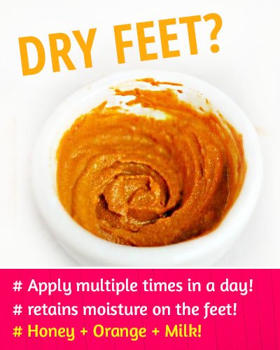 Honey, Orange and Milk to Fix Dry Feet