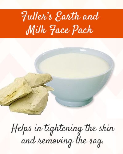 Fuller's Earth and Milk Face Pack to Tighten Skin on Face