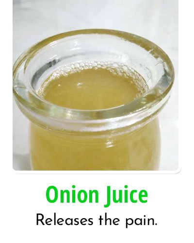 Onion Juice for Toothache