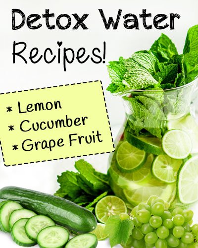 Lemon, Cucumber And Grape Fruit Detox Water