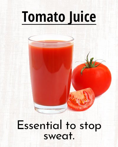 Tomato Juice To Stay Sweat-Free