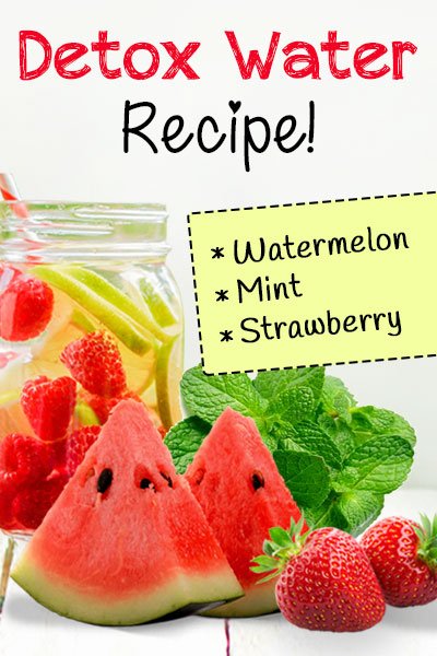 Watermelon, Mint and Strawberry Detox Water