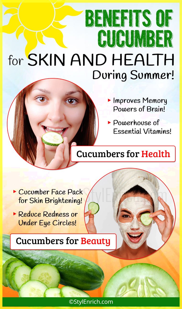 Benefits Of Cucumber For Skin Beauty Health During Summer