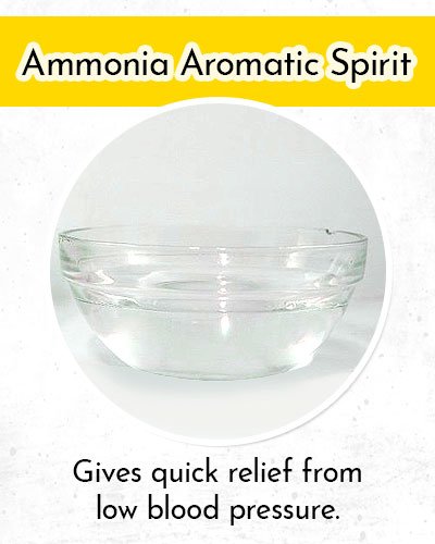 Ammonia Aromatic Spirit to Control Low Blood Pressure