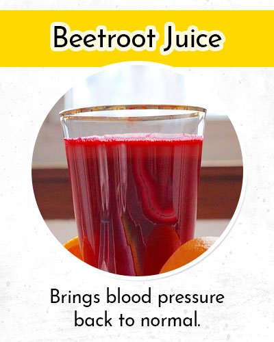 Beetroot Juice to Control Low Blood Pressure