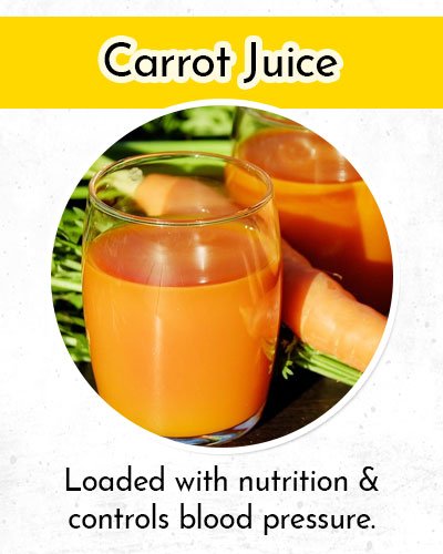 Carrot Juice to Control Low Blood Pressure