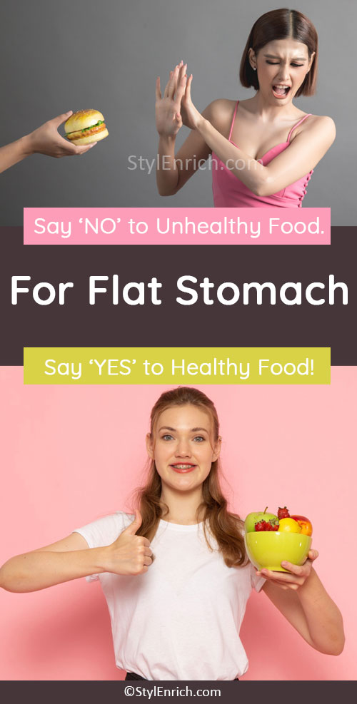 Get Flat Stomach Do Not Eat Unhealthy Food
