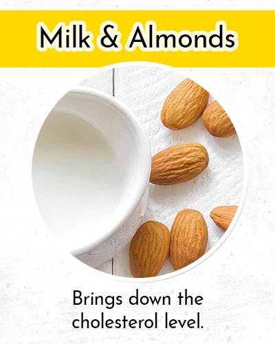 Milk and Almonds to Control Low Blood Pressure