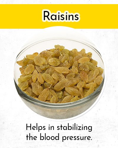 Raisins to Control Low Blood Pressure