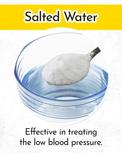 Salted Water to Control Low Blood Pressure