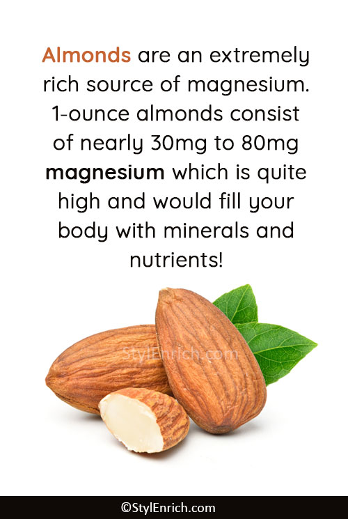 Almonds is Magnesium Rich Food