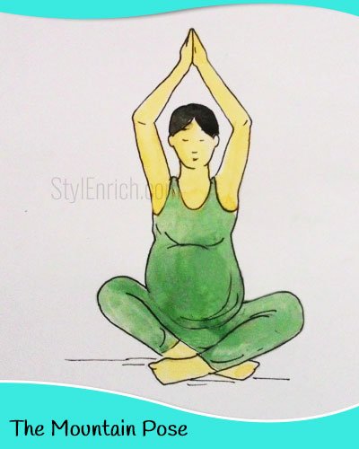 The mountain yoga pose for pregnant women