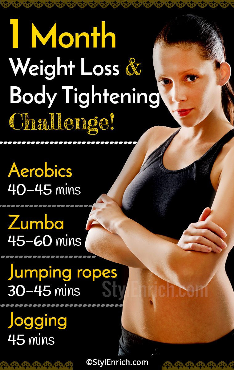 How To Lose Weight In A Month With These Body Tightening Challenge!