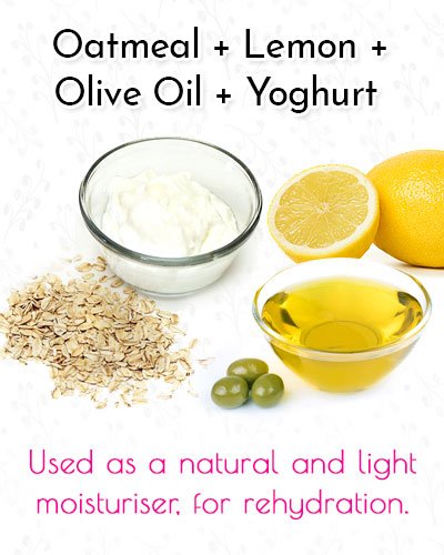 Oatmeal, Lemon, Olive Oil and Yoghurt Blackhead Mask