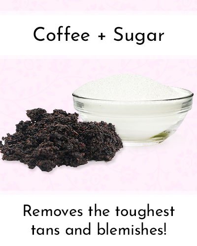 Sugar And Coffee Scrub To Shrink Pores