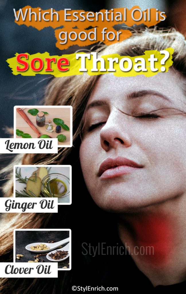 Essential Oils For Sore Throat Lemon Oil Clove Oil Eucalyptus Oil 