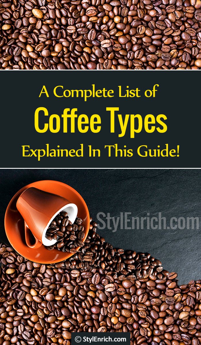 Types Of Coffee Different Types of Coffee Drink Types