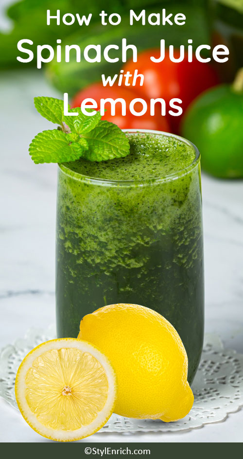 Spinach Juice with Lemons Recipe