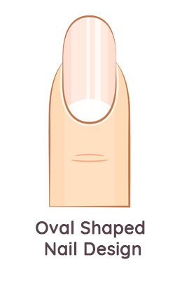 Oval Shaped Nail Design