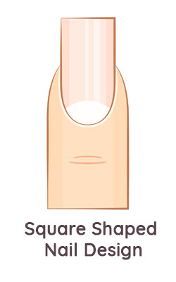 Square Shaped Nail Design