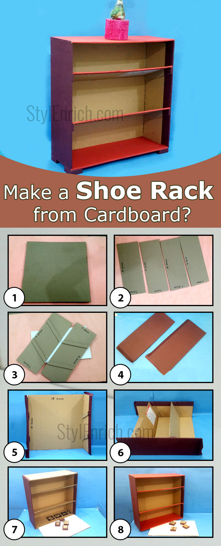 Shoe rack 2025 with cardboard